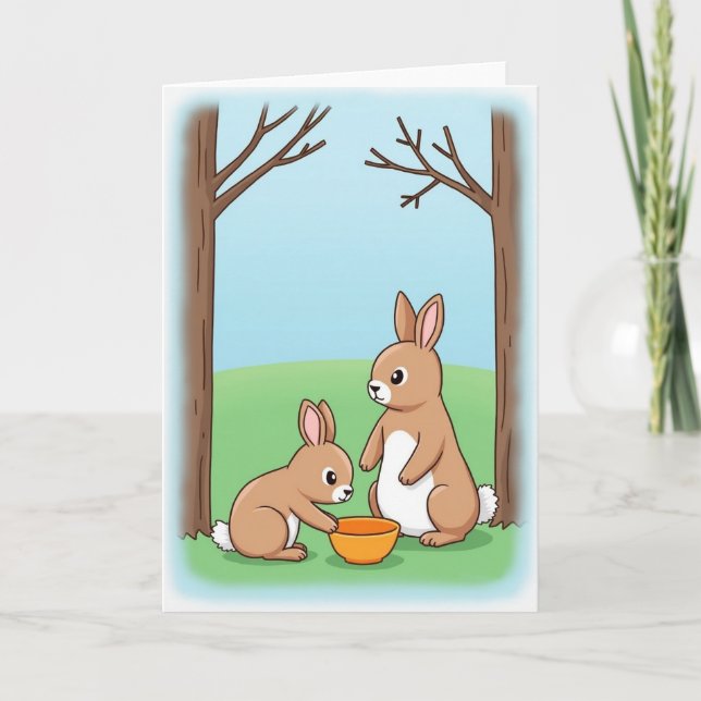 Gentle Bunny Sharing Card (Front)