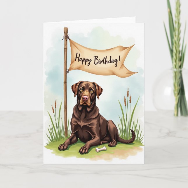 Gentle Canine Birthday Card (Front)