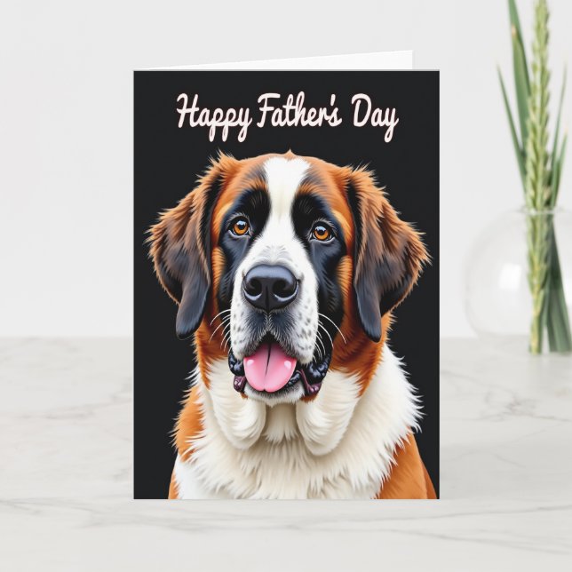Gentle Canine Fathers Day Image Card (Front)