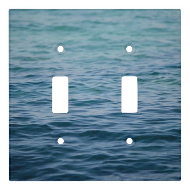 Gentle Caribbean Ocean Ripples #1 #ocean #wall  Light Switch Cover (Front)