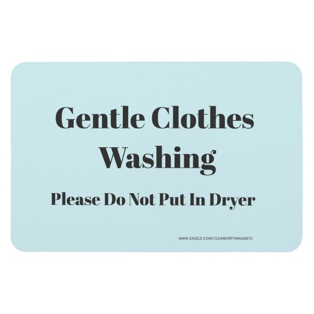Gentle Clothes Washing - w/website address Magnet (Horizontal)