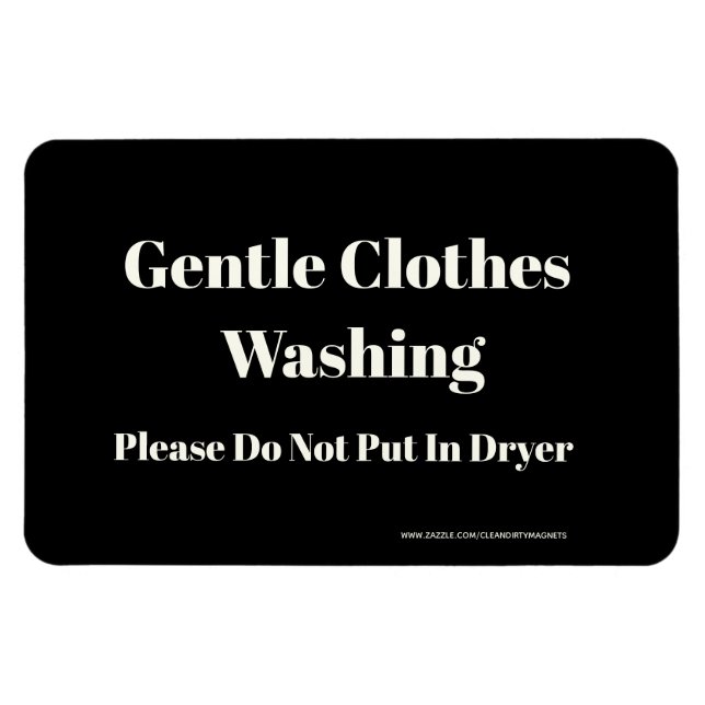 Gentle Clothes Washing - w/website address Magnet (Horizontal)