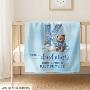 Gentle Cloud Nine Blanket Letter K Monogram Gift