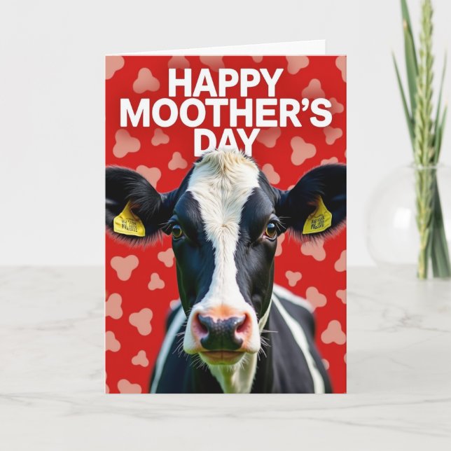 Gentle Cow Mothers Day Card (Front)