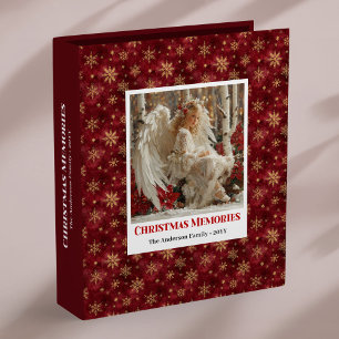 Gentle Custom Name Red Gold Angel ring binder