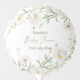 Gentle Daisy Petals Floral Baby Shower Party Balloon