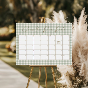 Gentle Daisy Petals Guess Due Date Baby Shower Foam Board