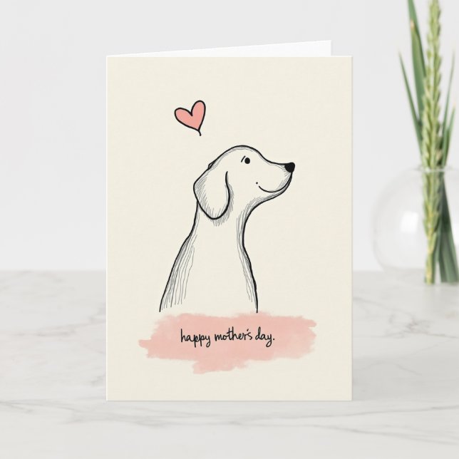 Gentle Dog Mothers Day Card (Front)