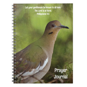 Gentle Dove in Tree Bible Verse Prayer Journal