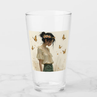 Gentle Elegance in a Butterfly Dance Glass