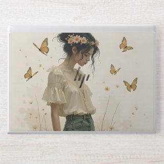 Gentle Elegance in a Butterfly Dance HP Laptop Skin