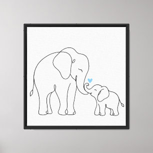 Gentle Elephant Embrace Canvas Print