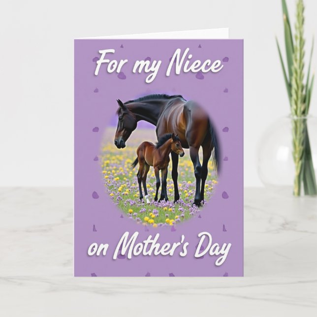 Gentle Equine Mothers Day Card (Front)