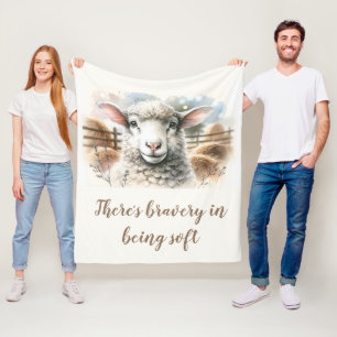 Gentle Ewe: Soft Wool Sheep Fleece Blanket