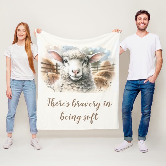 Gentle Ewe: Soft Wool Sheep Fleece Blanket (In Situ)