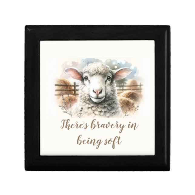 Gentle Ewe: Soft Wool Sheep Gift Box (Front)