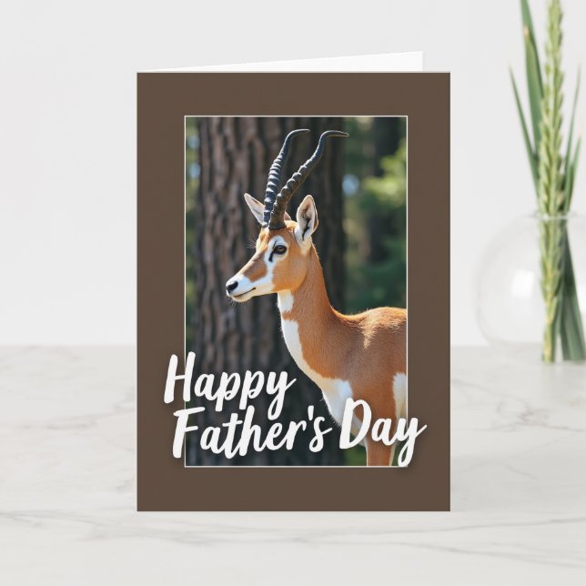 Gentle Fathers Day Antelope Card (Front)