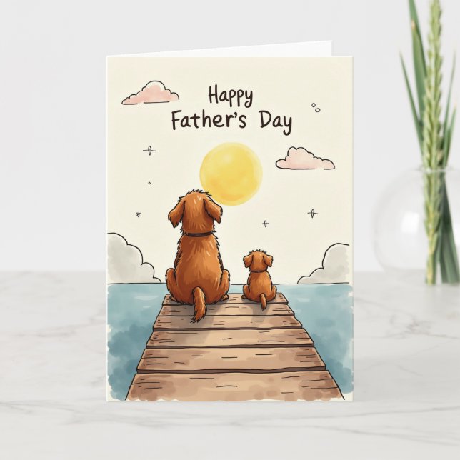 Gentle Fathers Day Scene Card (Front)