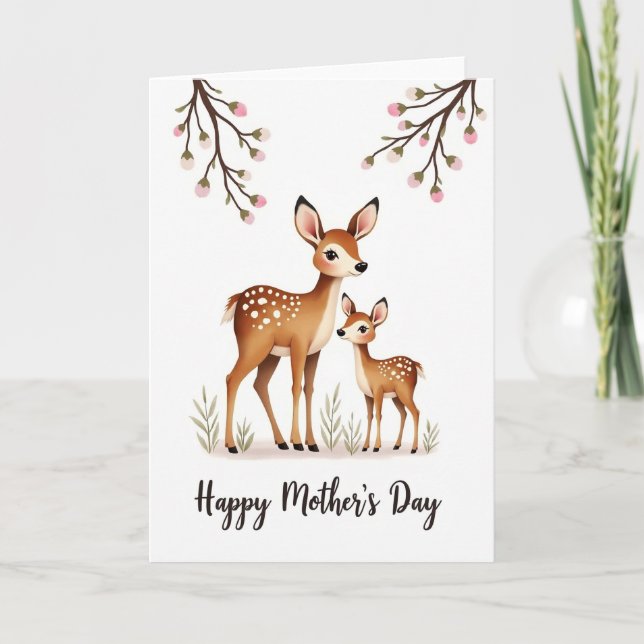 Gentle Fawn Mothers Day Card (Front)