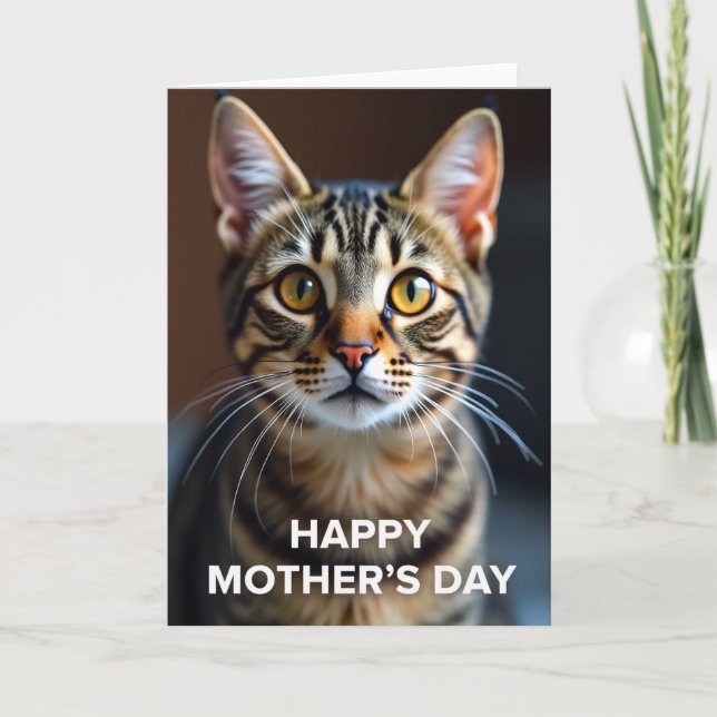 Gentle Feline Mothers Day Card (Front)