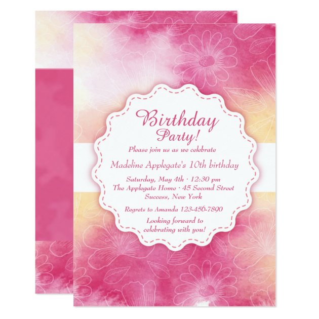 Gentle Floral Invitation