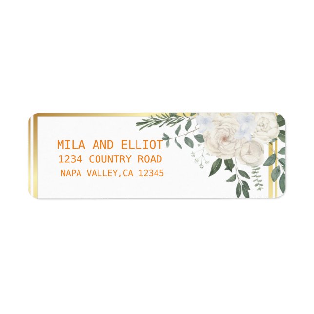 Gentle floral label (Front)