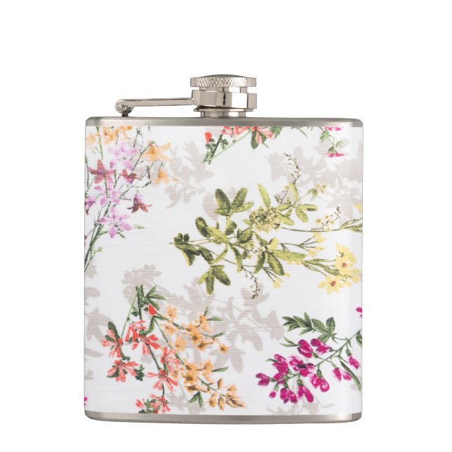 Gentle floral pattern flask (Front)