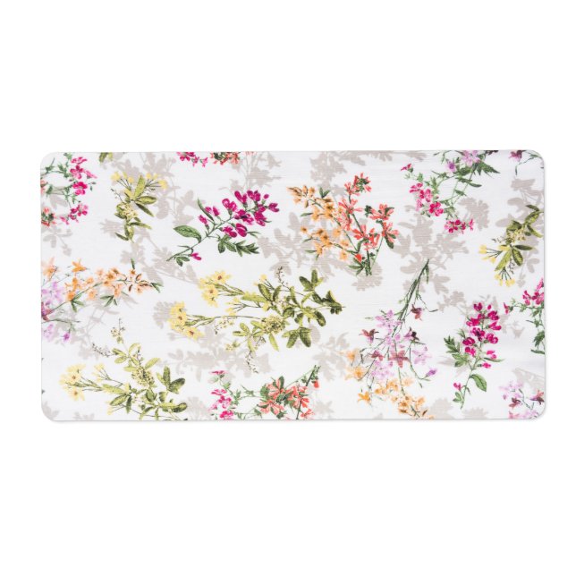 Gentle floral pattern label (Front)