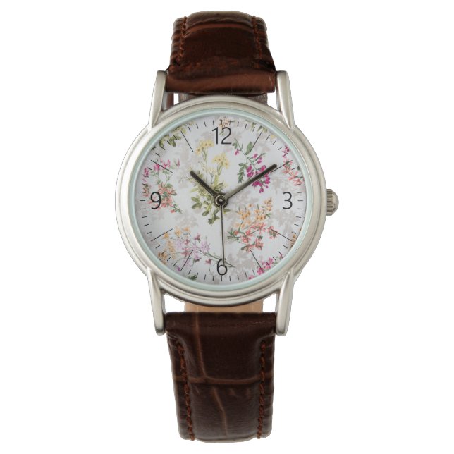 Gentle floral pattern watch (Front)