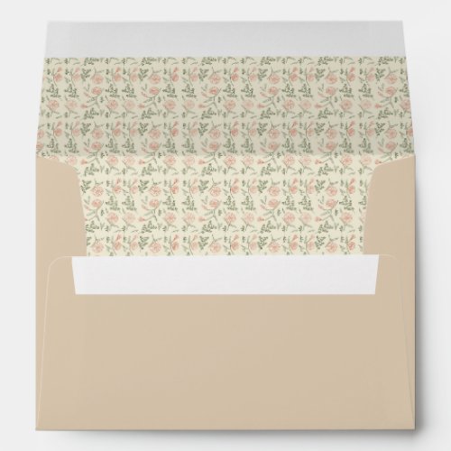Gentle Floral Wedding Envelope