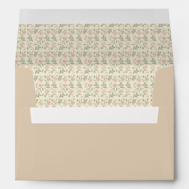Gentle Floral Wedding Envelope (Back (Bottom))