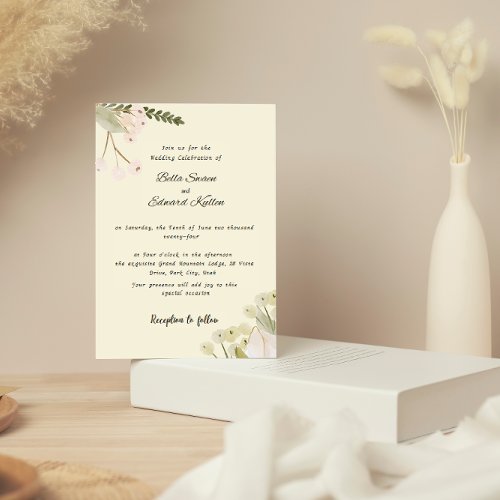 Gentle Floral Wedding invitation