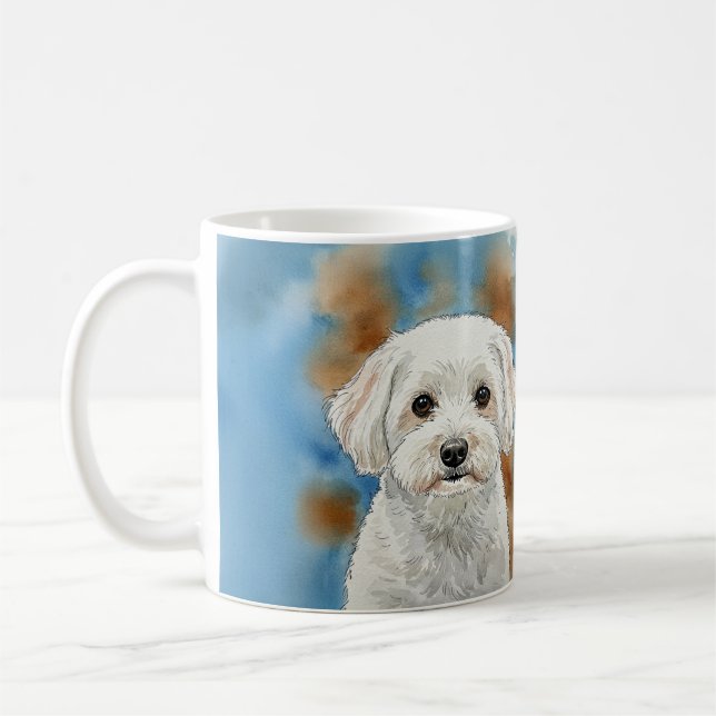 Gentle Friend Poodle Haiku mug (Left)
