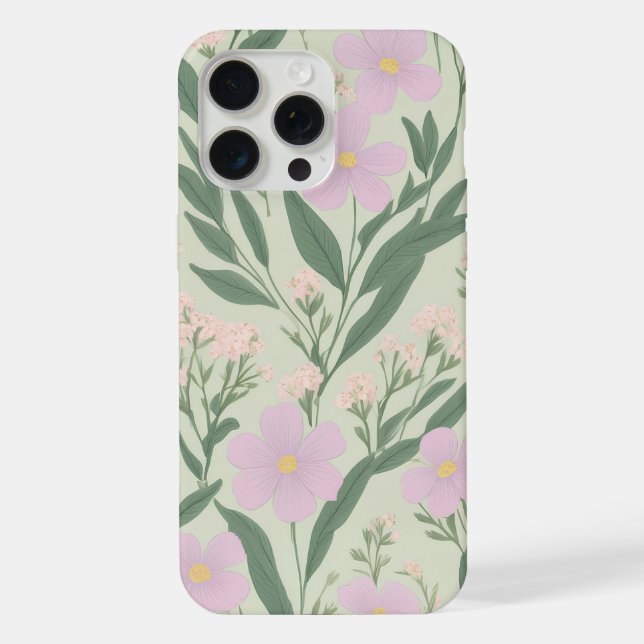 Gentle Garden Bloom Pattern iPhone Case (Back)