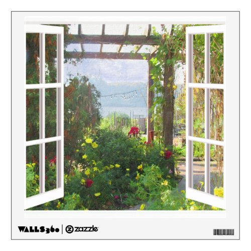 GENTLE GARDEN THROUGH YOUR WINDOW FRAME WALL DECAL