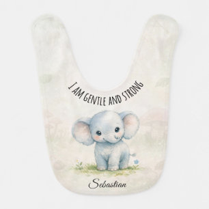 Gentle Giant Blue Elephant Baby Boy Cute Bib