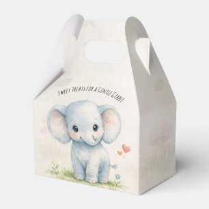 Gentle Giant Elephant Blue Safari Baby Shower Favor Boxes