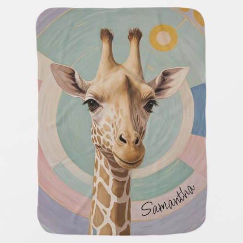 Gentle Giant Pastel Giraffe Baby Blanket