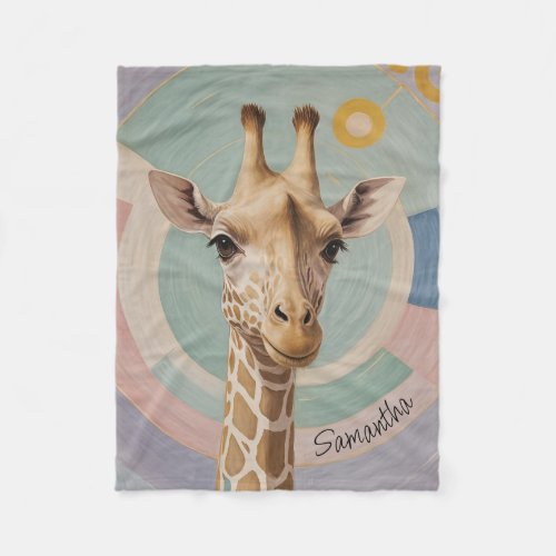 Gentle Giant Pastel Giraffe Fleece Blanket