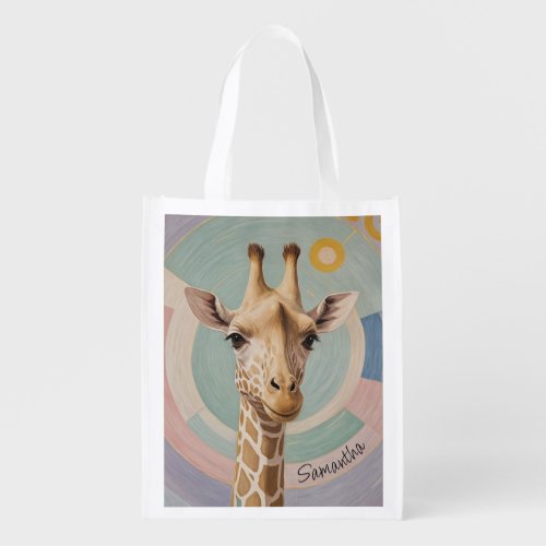 Gentle Giant Pastel Giraffe Grocery Bag