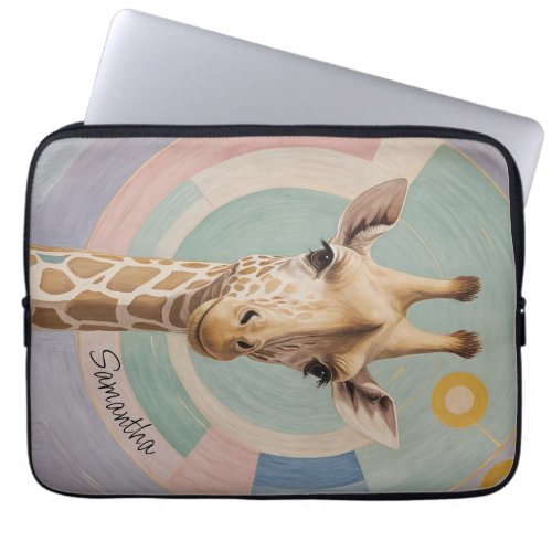 Gentle Giant Pastel Giraffe Laptop Sleeve