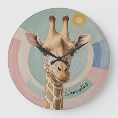 Gentle Giant Pastel Giraffe Large Clock