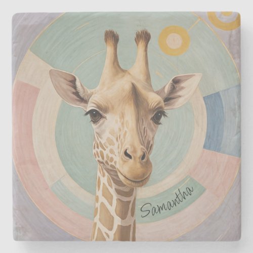 Gentle Giant Pastel Giraffe Stone Coaster