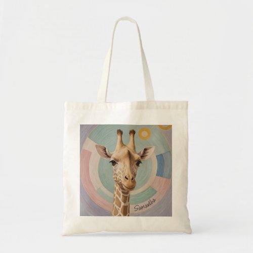 Gentle Giant Pastel Giraffe Tote Bag