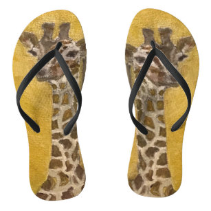 Gentle Giant Summer Trendy Giraffe Design Flip Flops