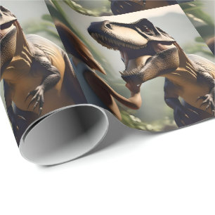 Gentle Giant: The Friendly T-Rex Who Loves a Pat Wrapping Paper
