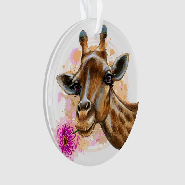 Gentle Giraffe Acrylic Ornament (Front)