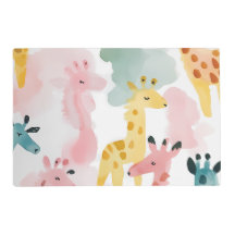 Gentle Giraffes – Kids' Placemat