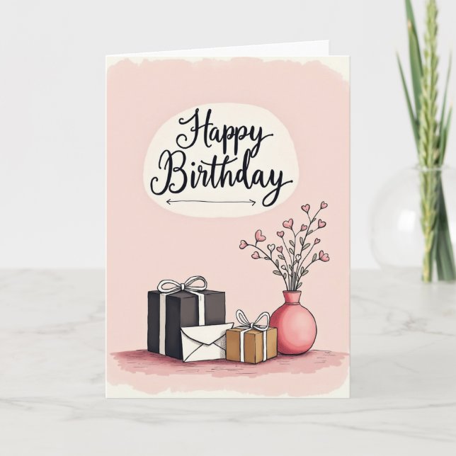 Gentle Glow Birthday Card (Front)