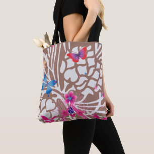Gentle Grace Kaleidoscop Creamy Chocolate Milk Ash Tote Bag